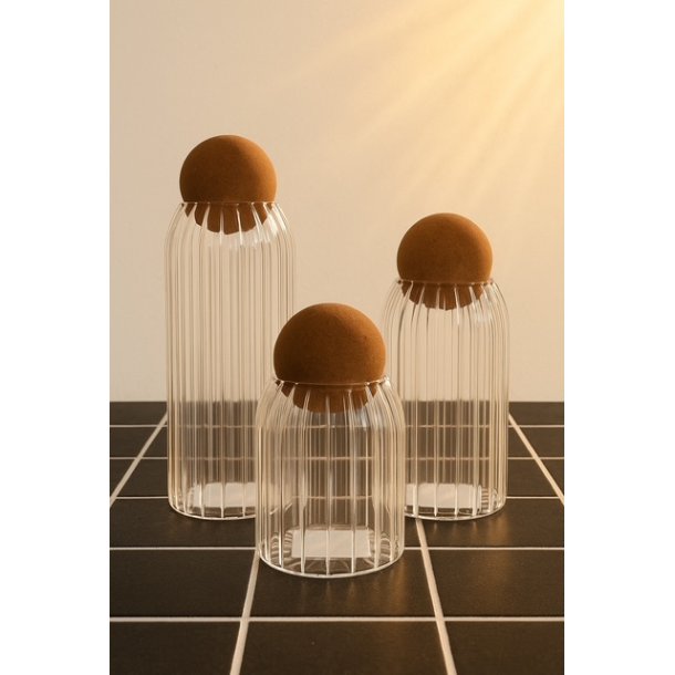 Glasbeholders�t af tre stk